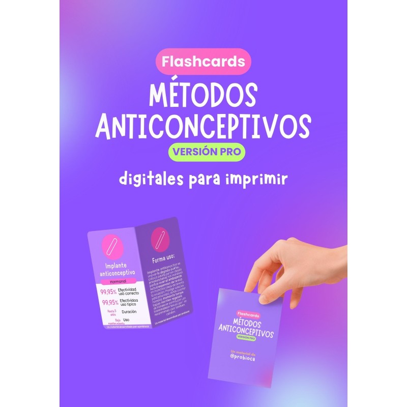 Flashcards métodos anticonceptivos - digital